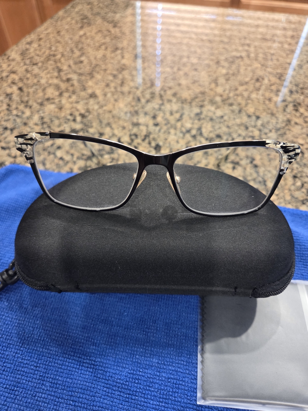 L.A.M.B. Designer G Stefani Eyeglasses with Crystal Temple Accents